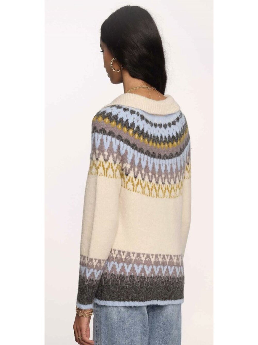 HEARTLOOM Gabriel Fair Isle Knit Sweater Small Scandi Old Money Grandma Nordic - Picture 2 of 13